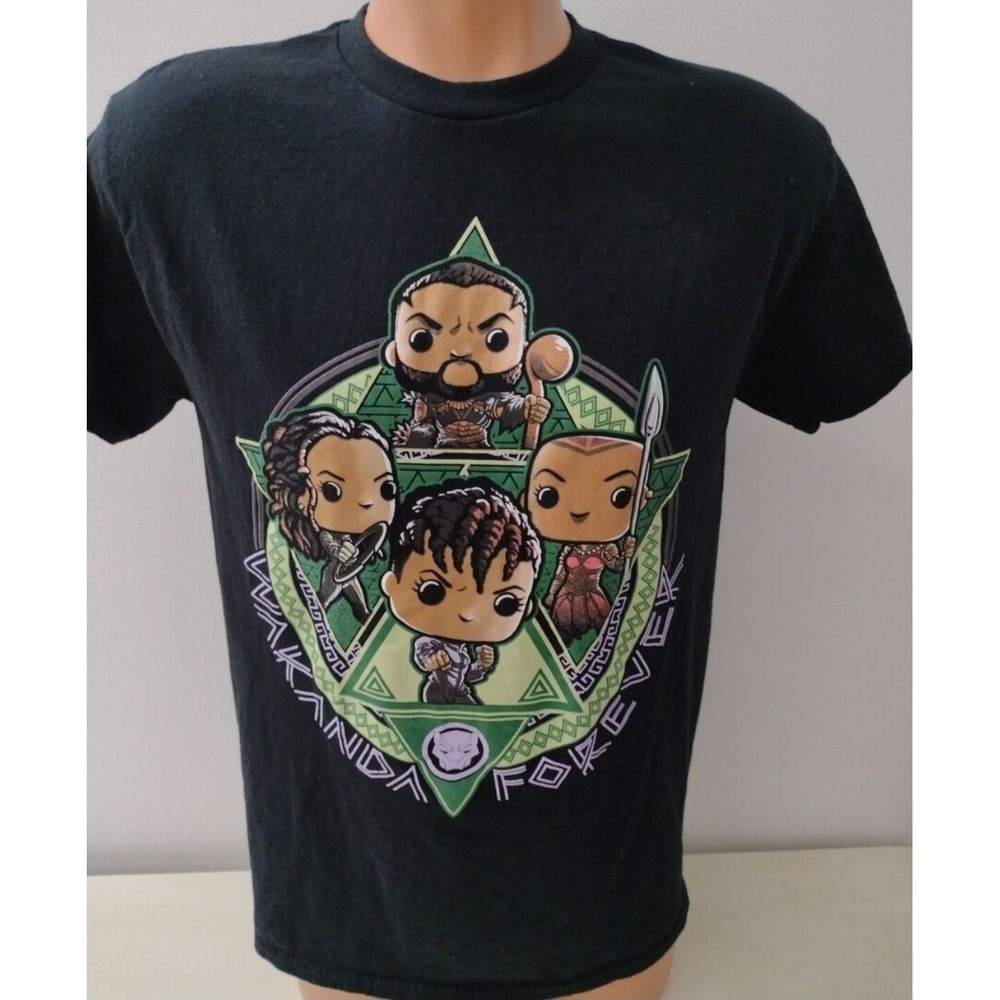 Black Panther Wakanda Forever Shirt‎ LARGE Funko Marvel